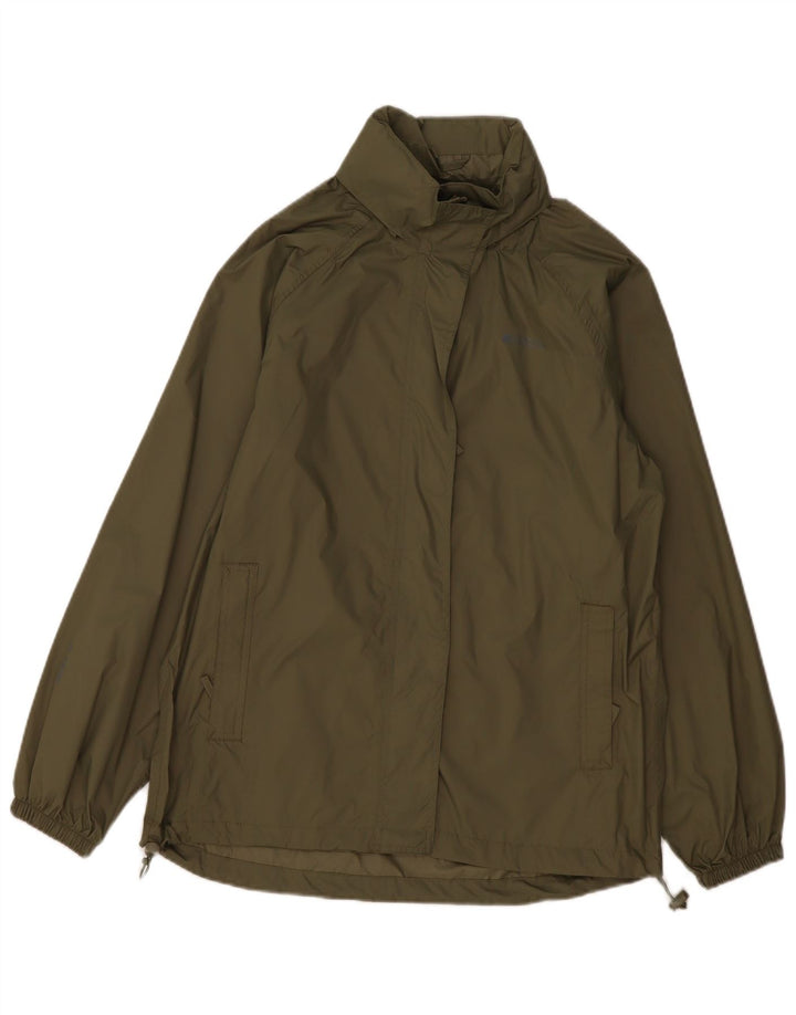 Mountain Warehouse Dame Regnjakke UK 14 Stor Khaki Nylon