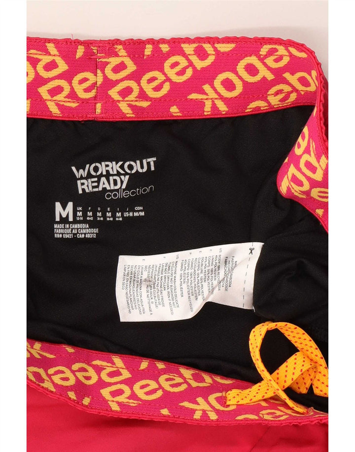 Reebok Sportshorts til kvinder UK 12/14 Medium Rød Polyester