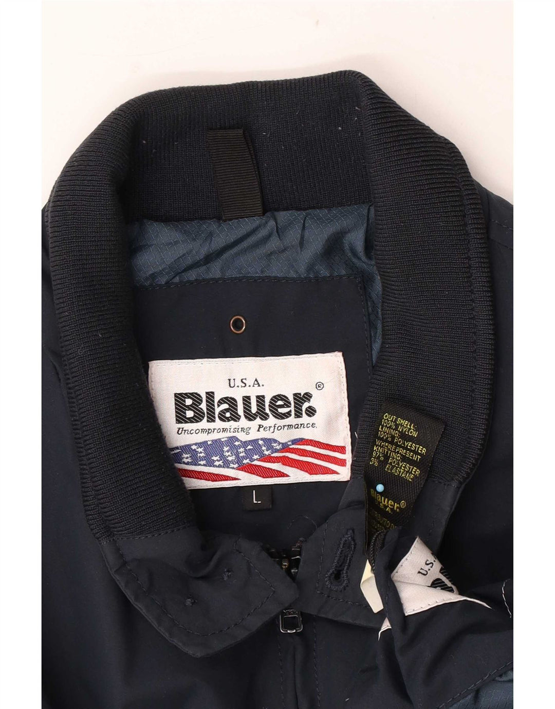 Blauer Herre Bomber Jacket UK 40 Large Navy Blue Nylon