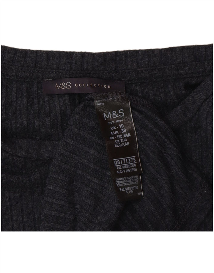 Marks & Spencer Dame Jumper Dress UK 10 Small Grå Polyester