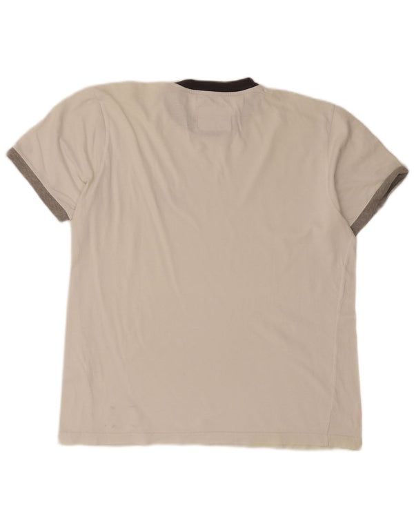 Champion Herre Grafisk T-Shirt Top XL Hvid Colourblock
