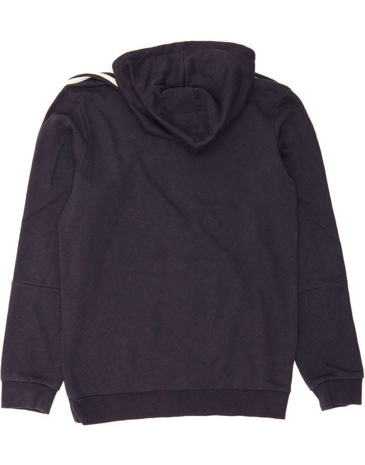 ADIDAS Mens Hoodie Jumper Medium Navy Blue Cotton Vintage Adidas and Second-Hand Adidas from Messina Hembry 