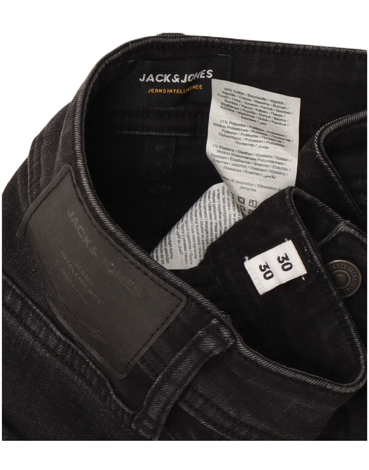 Jack & Jones Herre Liam Distressed Skinny Jeans W30 L30 Grå Bomuld