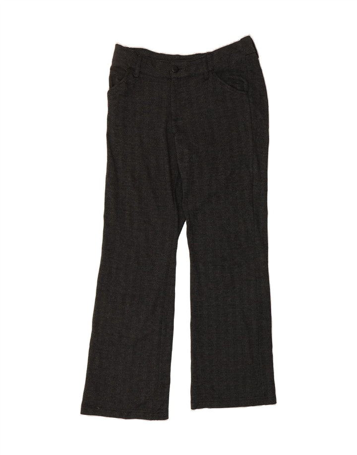 LEE Womens Riders Casual Trousers US 10 Large W30 L30 Grey Herringbone Vintage Lee and Second-Hand Lee from Messina Hembry 