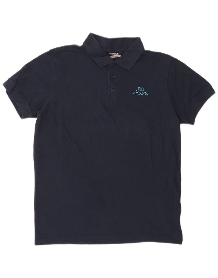 KAPPA Mens Polo Shirt Medium Navy Blue Cotton