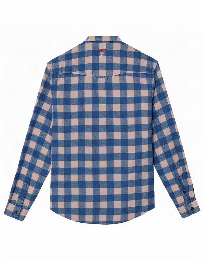Jack & Jones Herre Flanelskjorte Stor Blå Gingham Bomuld