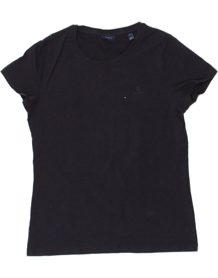 GANT Womens T-Shirt Top UK 10 Small Navy Blue Cotton Vintage Gant and Second-Hand Gant from Messina Hembry 
