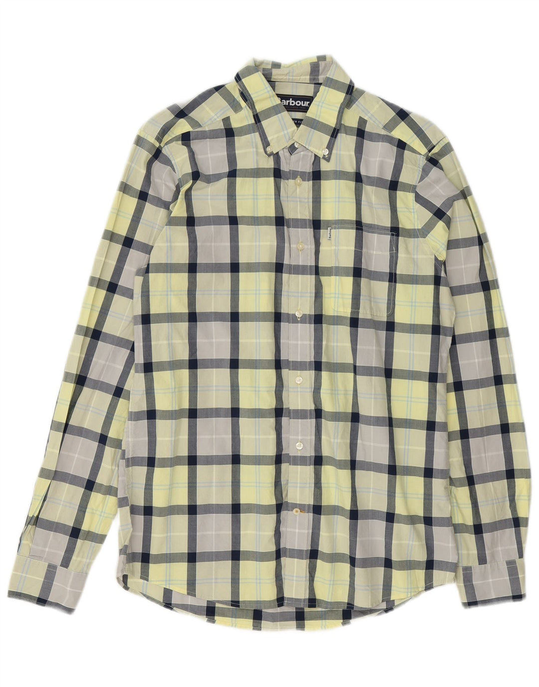 Barbour Herre Relaxed Fit skjorte Medium gul ternet bomuld