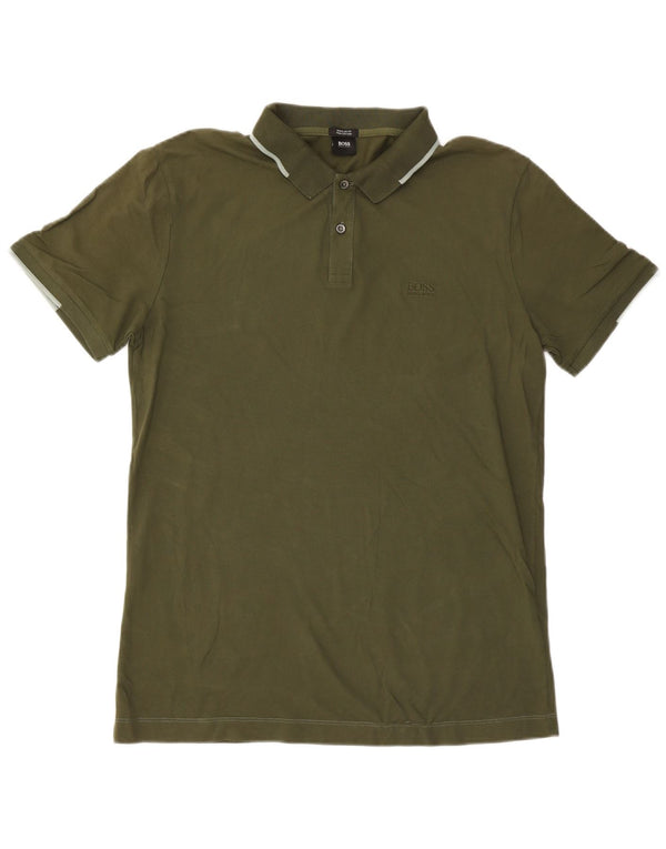 Hugo Boss Herre Regular Fit Polo Shirt XL Grøn Bomuld