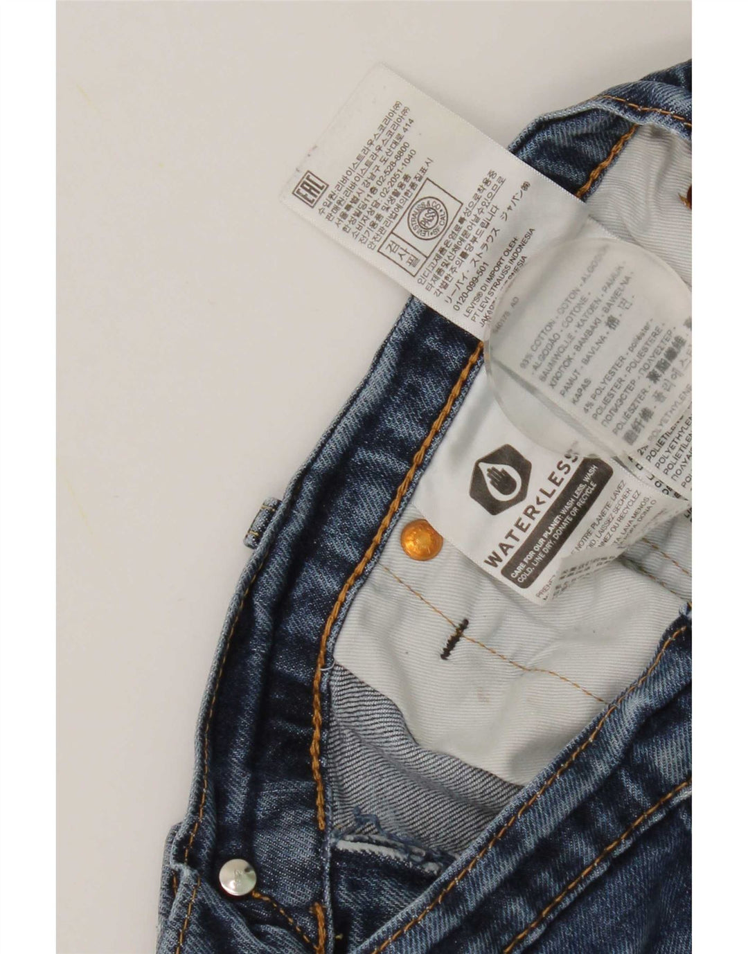 Levi's skinny jeans til kvinder W32 L28 blå bomuld