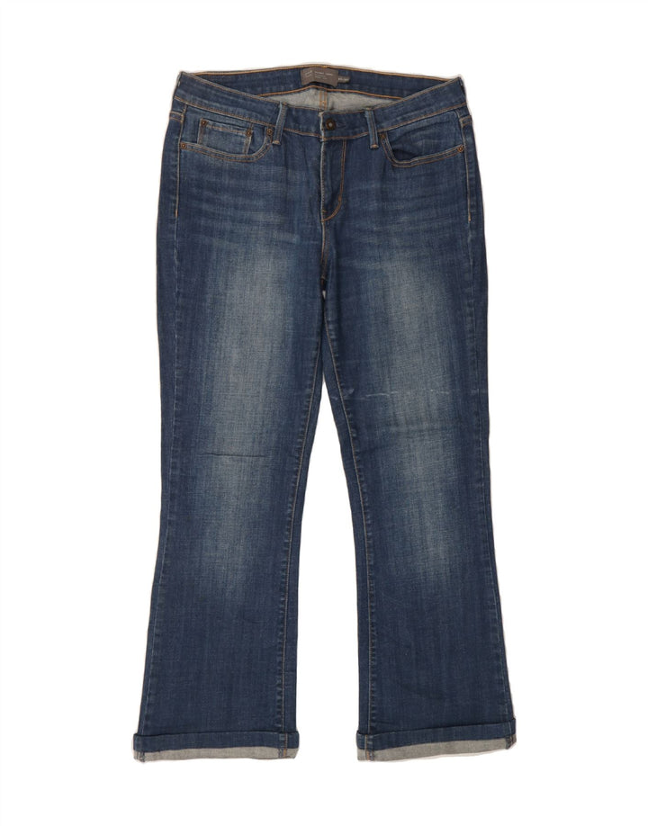 LEVI'S Womens Slight Curve Bootcut Jeans US 10 Large W34 L30 Navy Blue Vintage Levi's and Second-Hand Levi's from Messina Hembry 