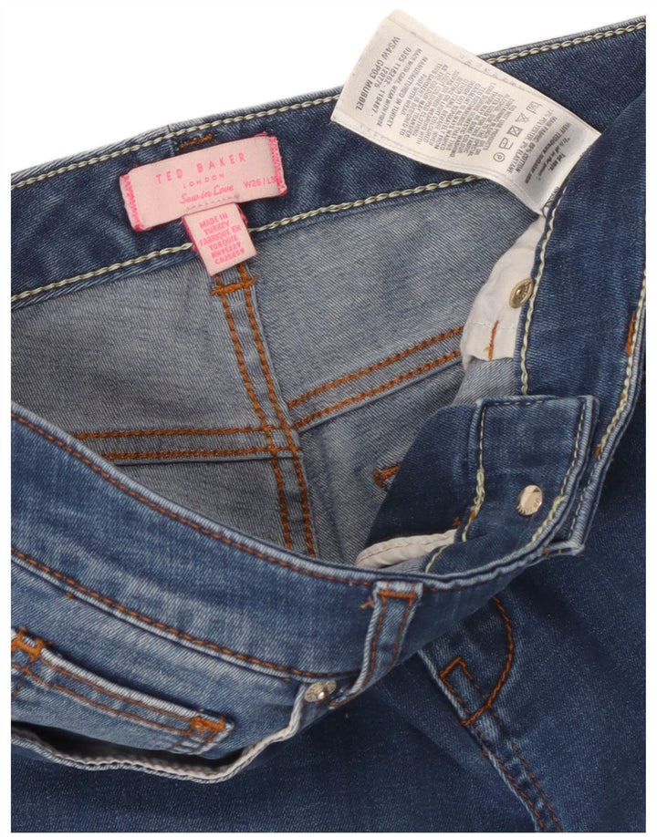 TED BAKER Dame Skinny Jeans W26 L30 Blå Bomuld