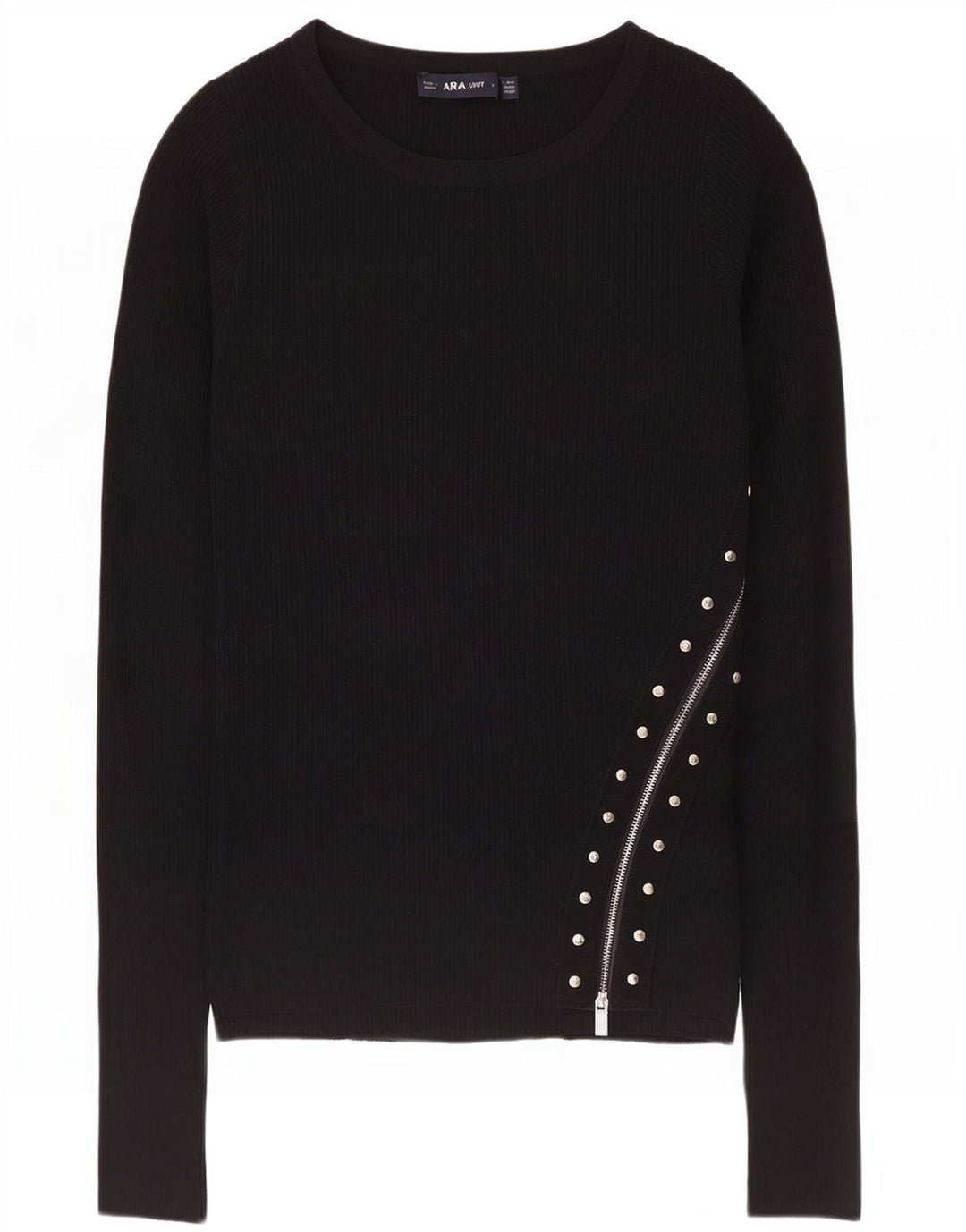 Zara Dametop Langærmet UK 12 Medium Sort