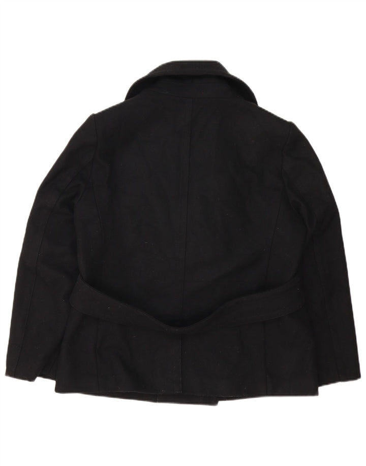 Gap Dame Dobbeltradet Frakke UK 14 Medium Navy Blue Uld