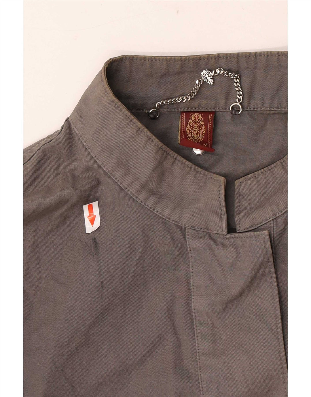 Dondup Womens Crop Bomber Jacket IT 44 Medium Grey Bomuld