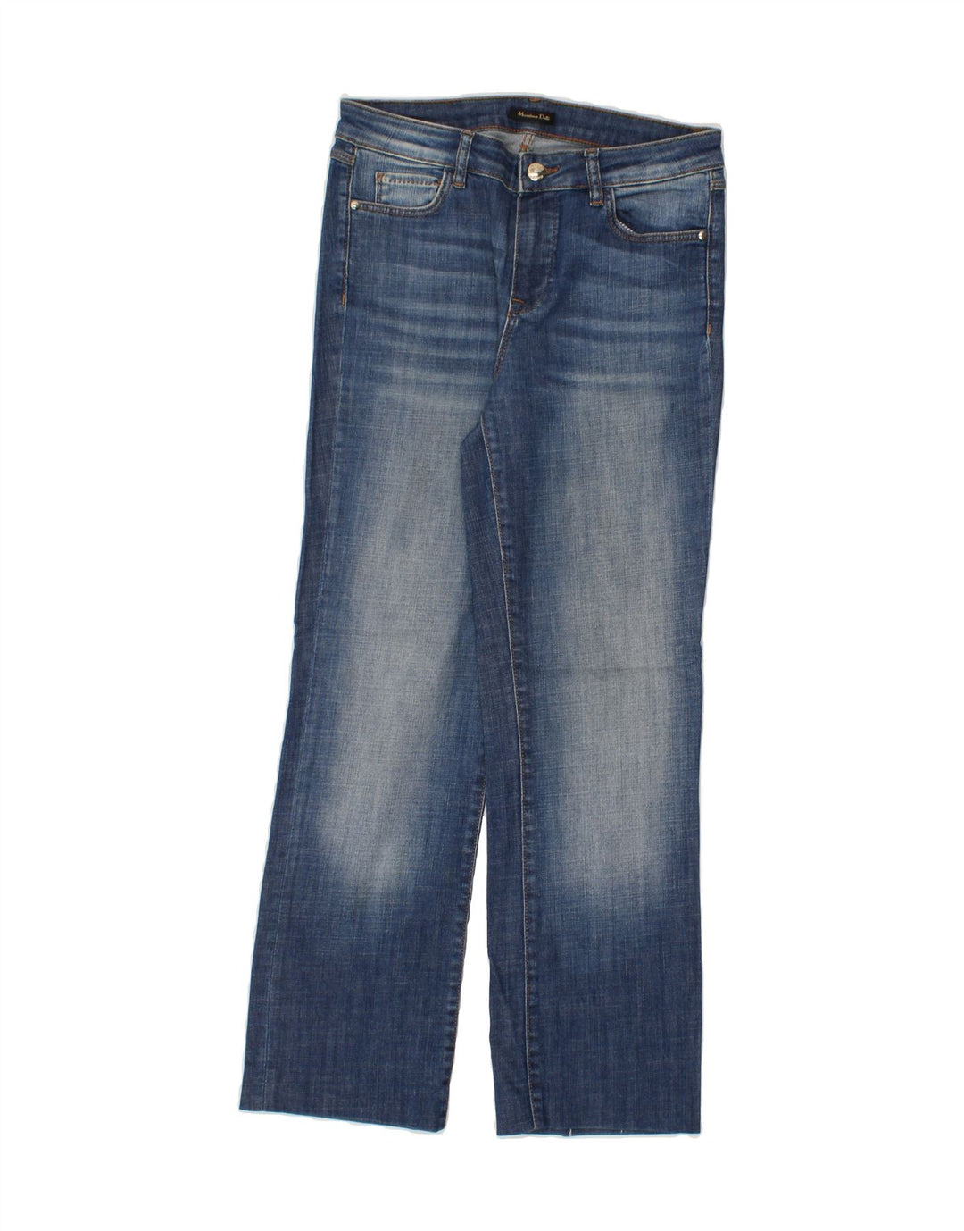 MASSIMO DUTTI Womens Regular Fit Straight Jeans EU 38 Small W24 L27 Blue Vintage Massimo Dutti and Second-Hand Massimo Dutti from Messina Hembry 