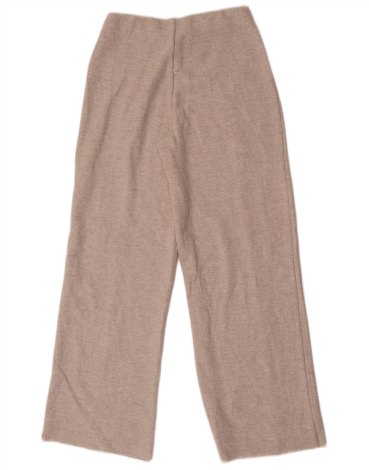 Zara Damestrik Bukser med brede ben Small W28 L30 Grå Polyester