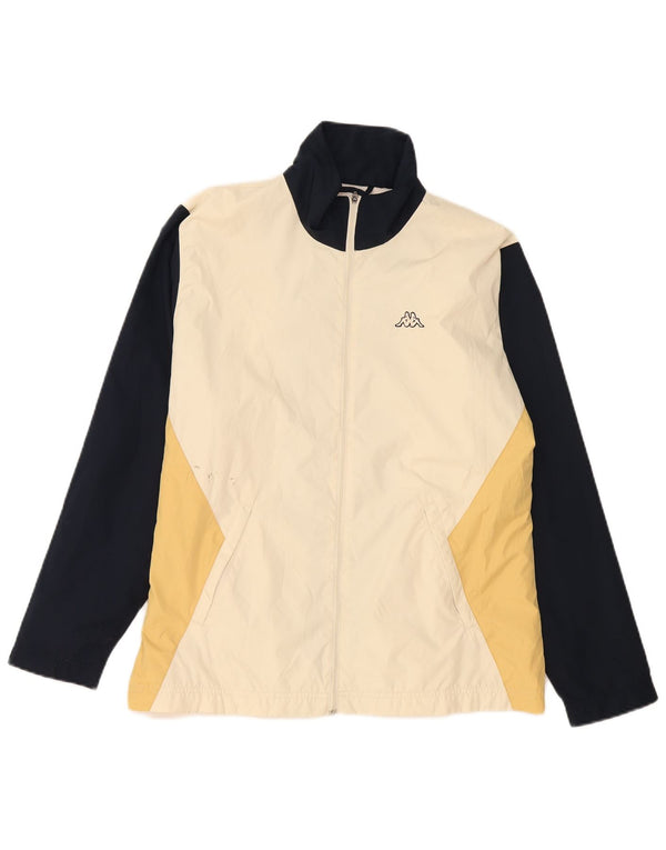 Kappa træningsdragt topjakke til kvinder UK 18 XL Beige Colourblock Polyester