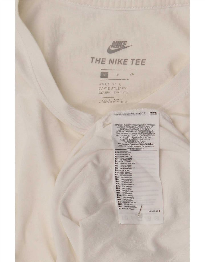 Nike T-shirt top til mænd, lille hvid bomuld