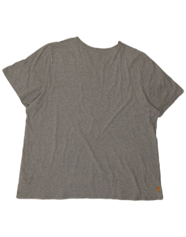 Timberland Herre Regular Fit Grafisk T-Shirt Top 3XL Grå Bomuld