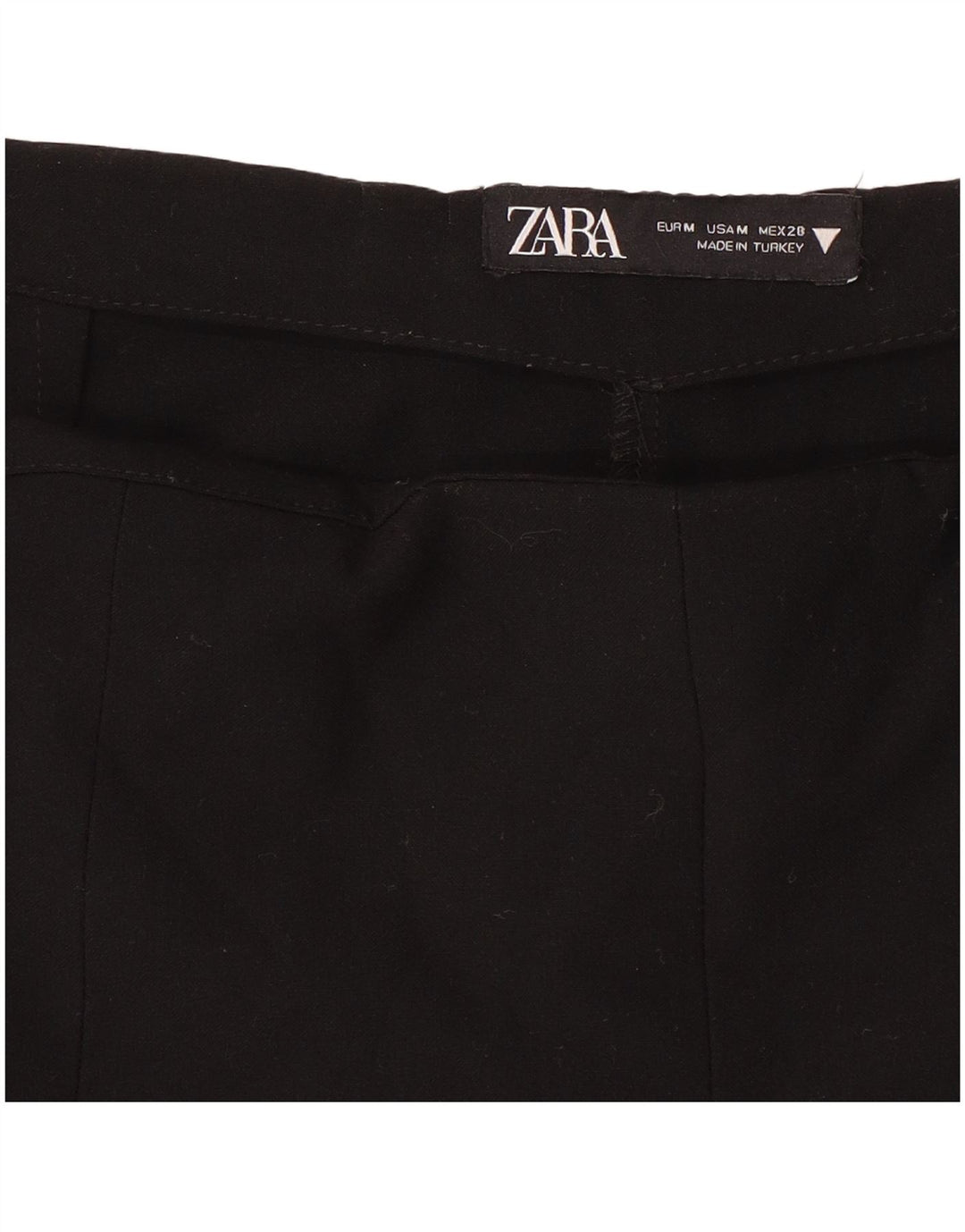 Zara Dame Mini Plisseret Nederdel Medium W28 Sort