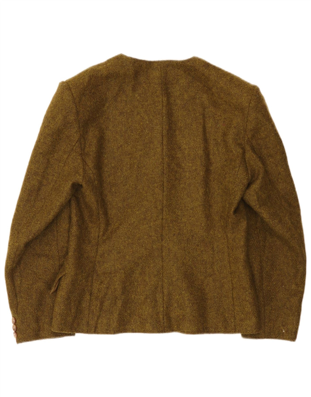 Marella Dame 4 Button Blazer Jacket UK 14 Large Khaki Paisley Wool