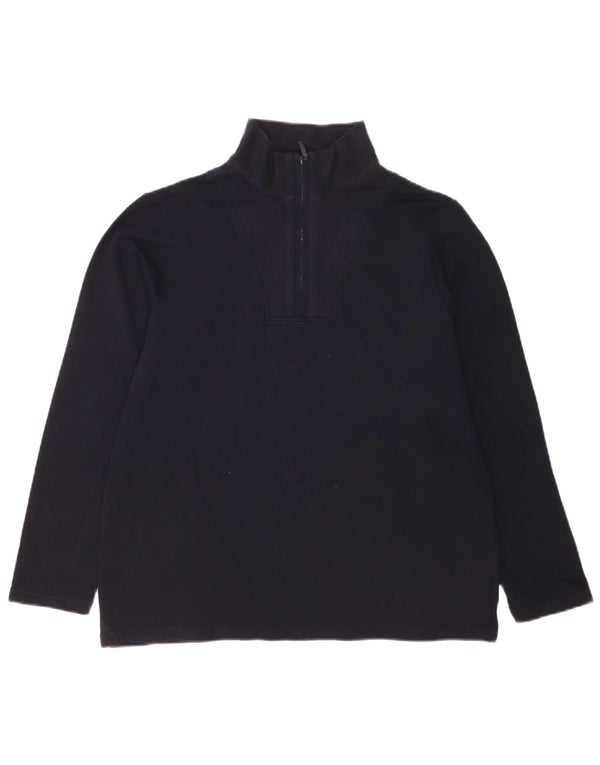 Marks & Spencer Sweatshirt med lynlås til kvinder UK 14 Medium Navy Blue