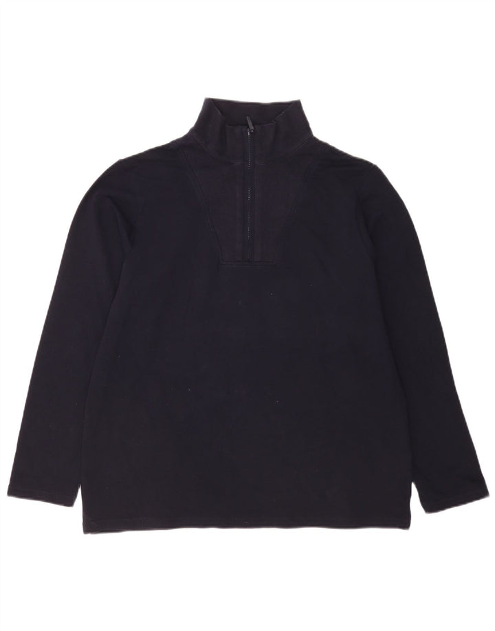 Marks & Spencer Sweatshirt med lynlås til kvinder UK 14 Medium Navy Blue
