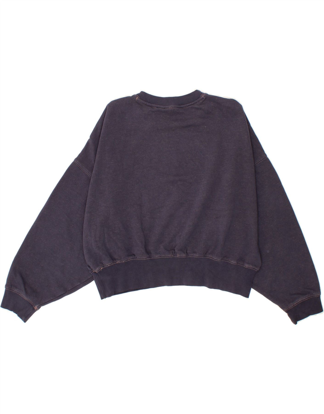 ADIDAS Womens Oversized Sweatshirt Jumper UK 8 Small Navy Blue Cotton Vintage Adidas and Second-Hand Adidas from Messina Hembry 