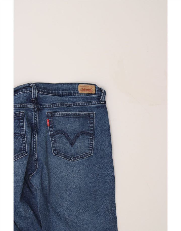 LEVI'S Womens 515 Crop Bootcut Jeans US 8 Medium W30 L24 Blue Cotton Vintage Levi's and Second-Hand Levi's from Messina Hembry 