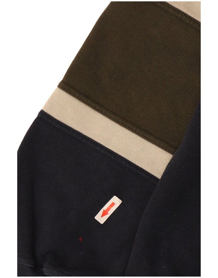 Canda grafisk sweatshirt til mænd, stor marineblå colourblock bomuld