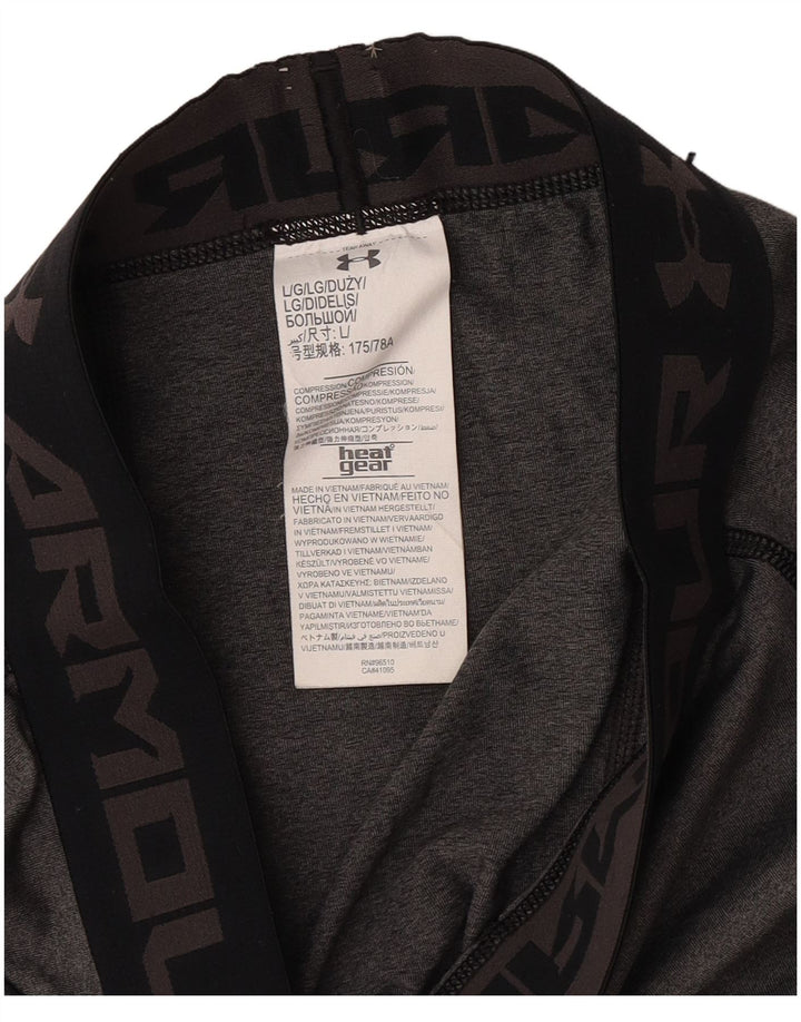 Under Armour Herre Heat Gear Grafiske Leggings Stor Grå Colourblock