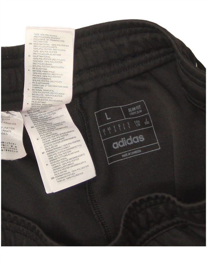 Adidas Herre Slim Fit Træningsdragt Bukser Large Sort Polyester