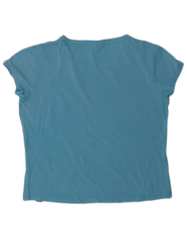 Ellesse Womens Crop T-Shirt Top UK 18 XL Blå