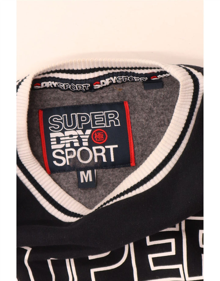 Superdry Grafisk Sweatshirt-trøje til mænd Medium Sort Colourblock Bomuld