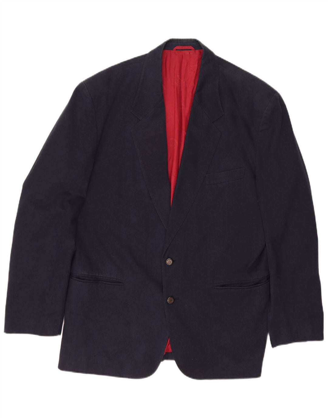 Paul & Shark Herre 2 Button Blazer Jacket UK 44 2XL Navy Blue Cotton