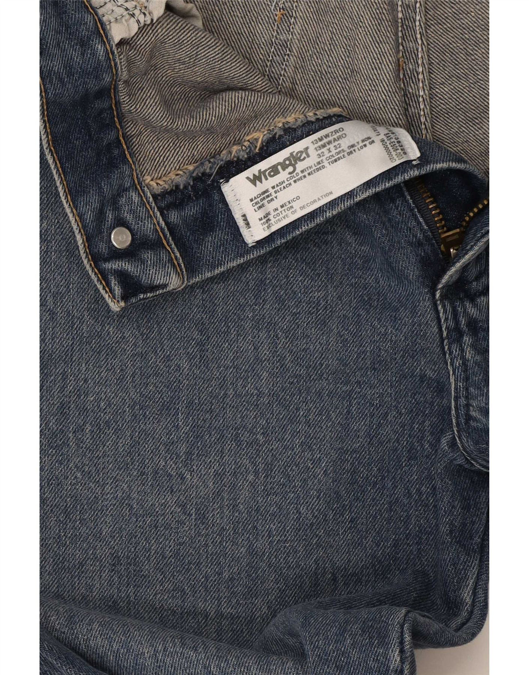 Wrangler Straight Jeans til mænd W32 L32 blå bomuld