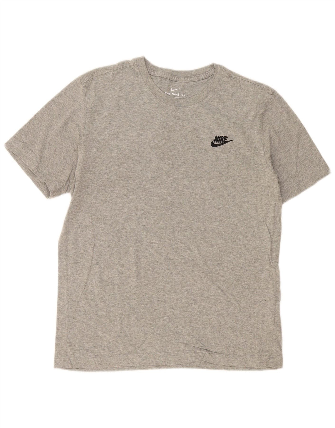 Nike Herre The Tee T-Shirt Top Medium Grey Bomuld