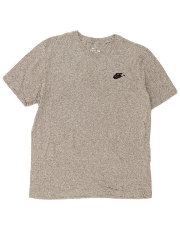 Nike Herre The Tee T-Shirt Top Medium Grey Bomuld