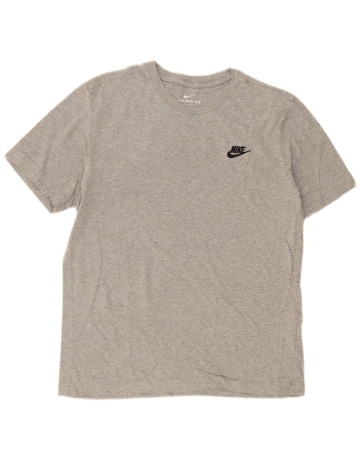 Nike Herre The Tee T-Shirt Top Medium Grey Bomuld