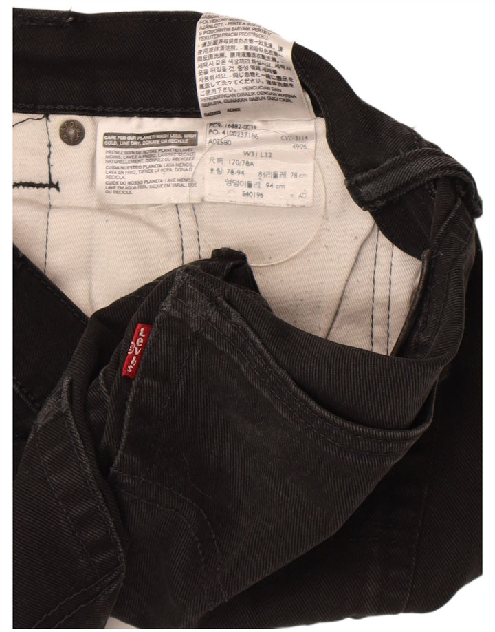 Levi's Slim Jeans til mænd W31 L32 sort bomuld