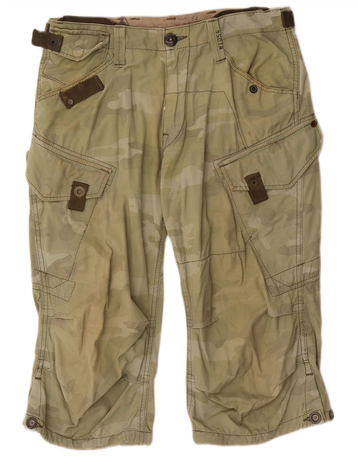 G-STAR Herre Cargo Bermuda Shorts Medium W34 Khaki Camouflage Bomuld