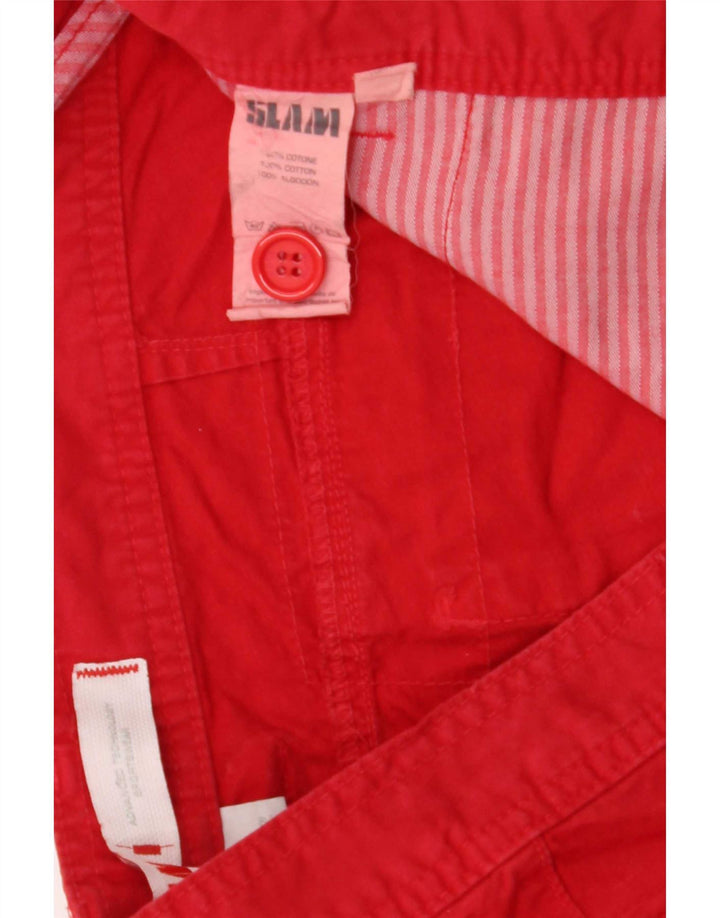 Slam Herre Cargo Shorts IT 52 XL W38 Rød Bomuld