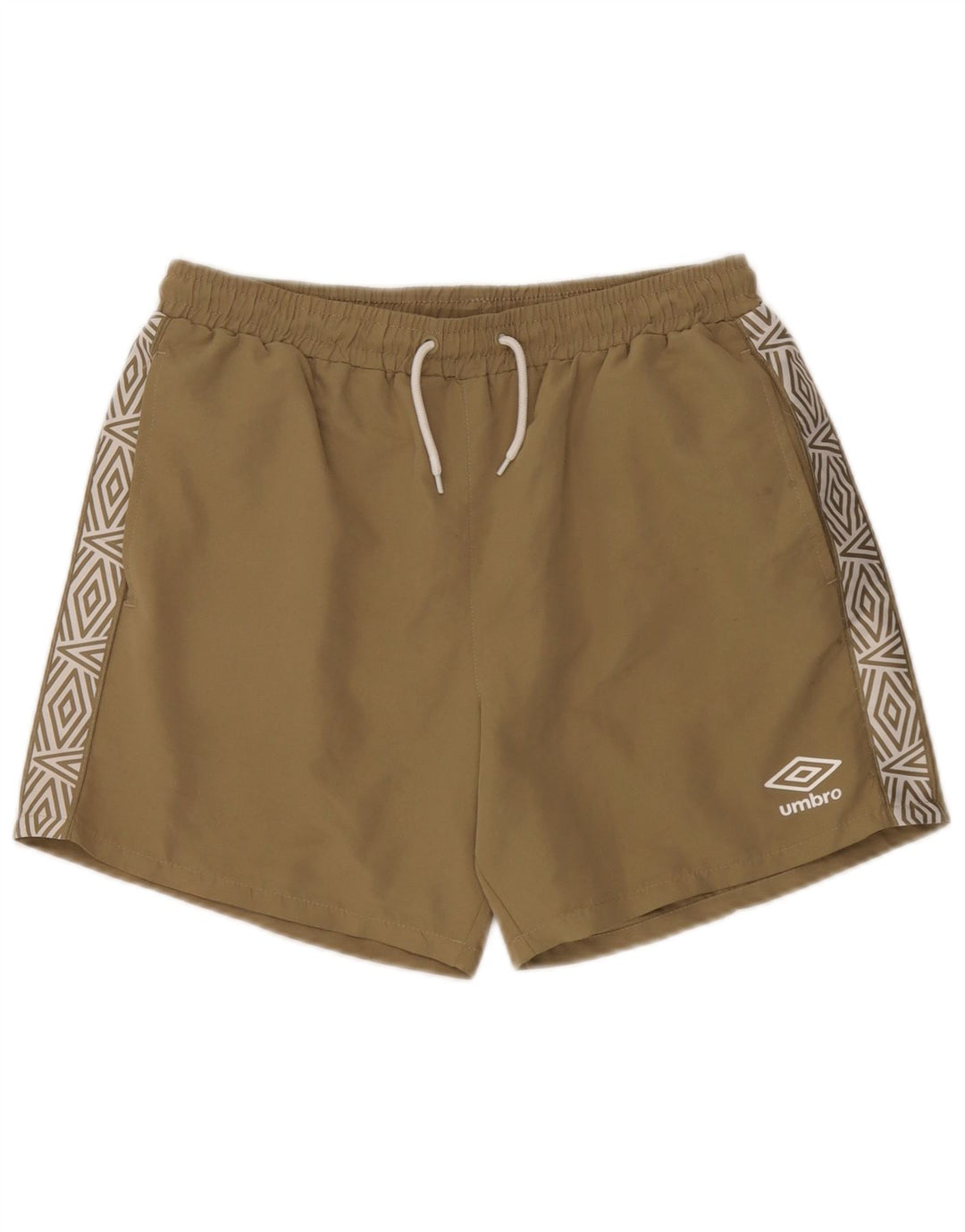 Umbro Herre grafiske badeshorts Large Khaki Colourblock Polyester