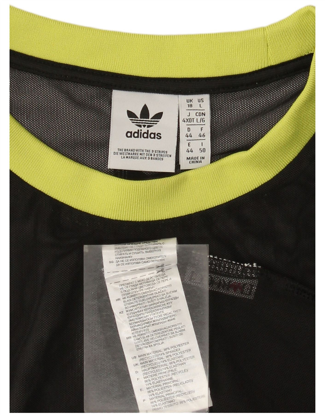 Adidas Dame T-Shirt Top UK 18 XL Sort Polyester
