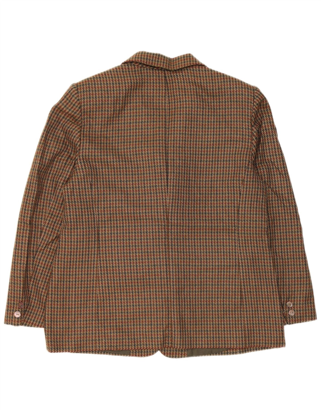 Vintage dame 2-knaps blazerjakke UK 14 Medium Green Houndstooth