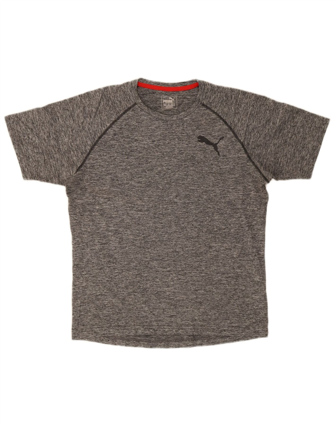 Puma Herre T-Shirt Top Medium Grey Flecked Polyester