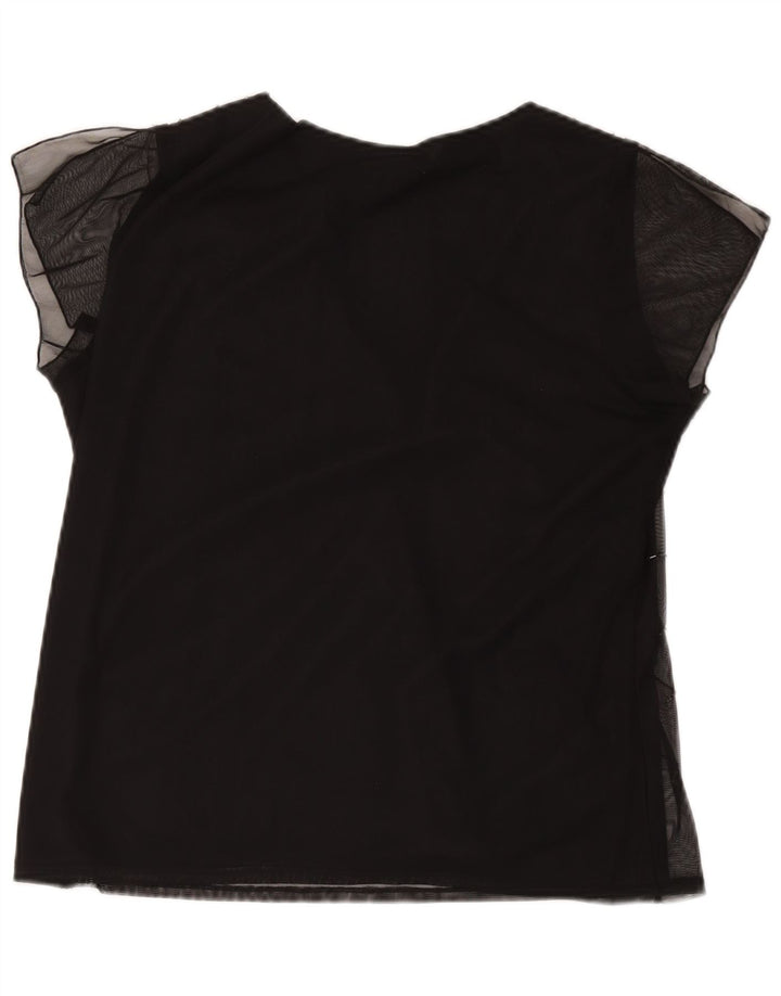 Agenda Damebluse Top UK 16 Stor Sort Polyester