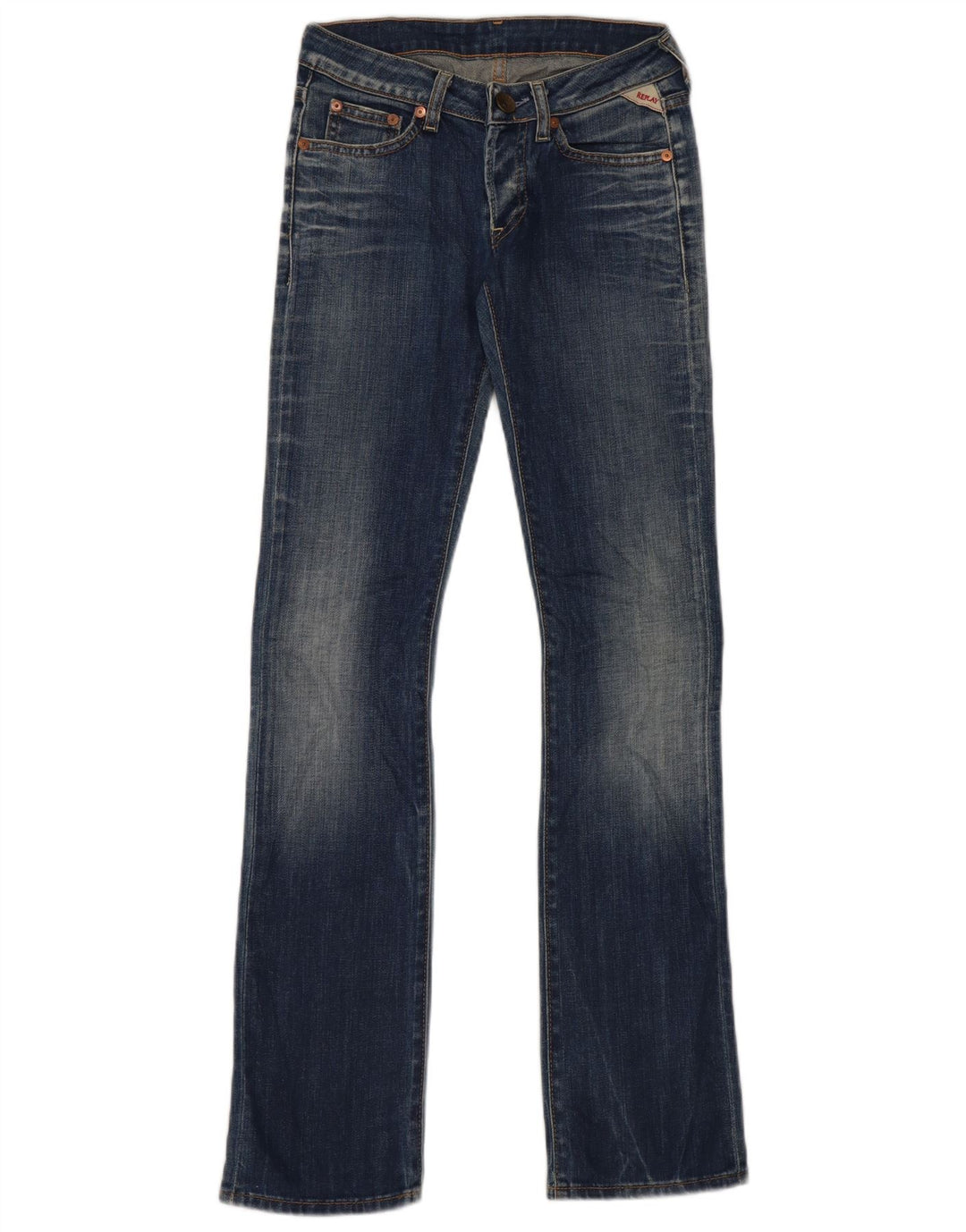 Replay Dame Slim Bootcut Jeans W25 L32 Blå Bomuld