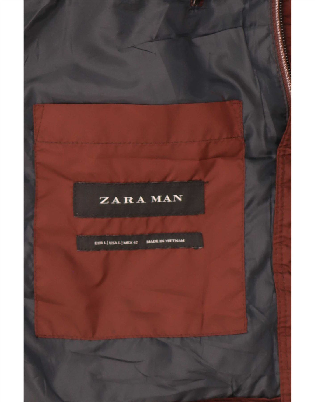 Zara Herre Polstret Gilet UK 40 Large Brown